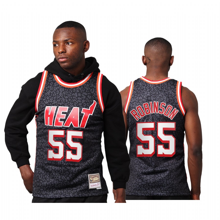Duncan Robinson 55 Miami Heat Wild Life Black Jersey HWC Swingman
