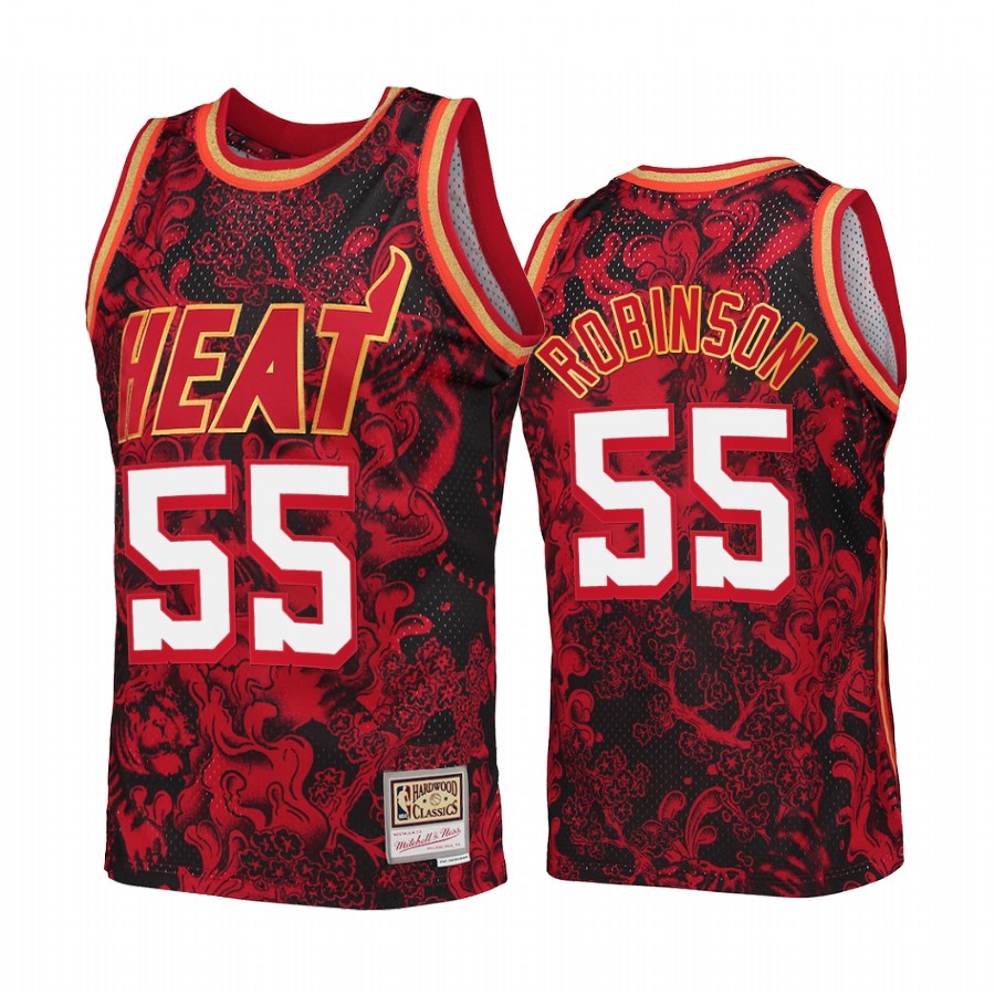 Duncan Robinson Lunar New Year 2022 Miami Heat Red Jersey Mitchell Ness