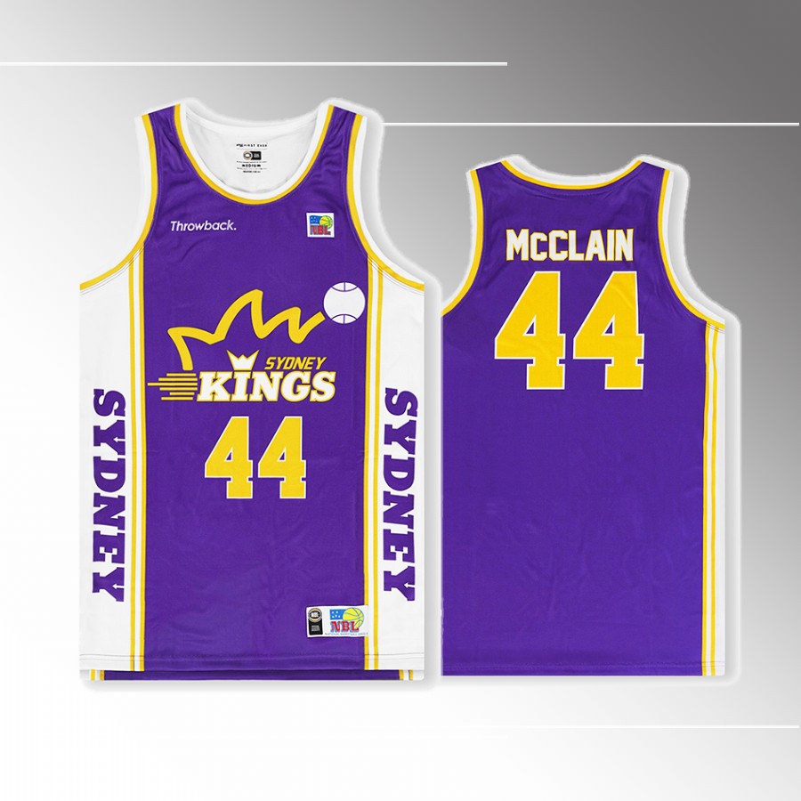 Dwayne McClain NBL Throwback 1995 Sydney Kings #44 Purple Jersey Heritage