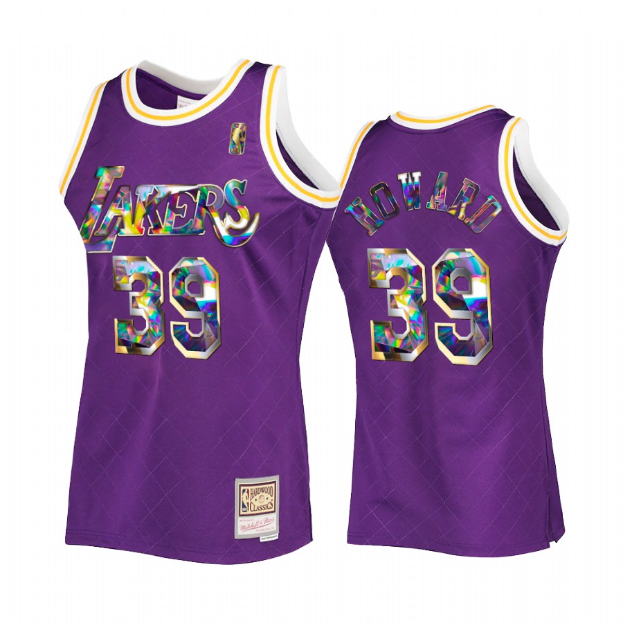 Dwight Howard 39 Los Angeles Lakers NBA 75th Diamond Purple Jersey Hardwood Classics