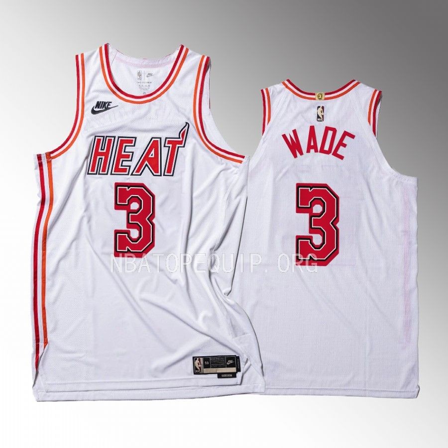 Dwyane Wade Miami Heat 2022-23 35th Classic Edition #3 Jersey White