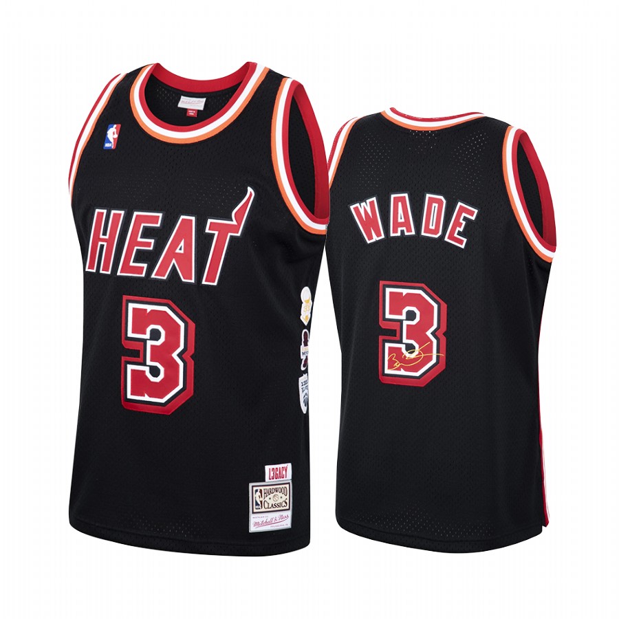 Dwyane Wade Miami Heat Black 2006 Finals MVP #3 Jersey