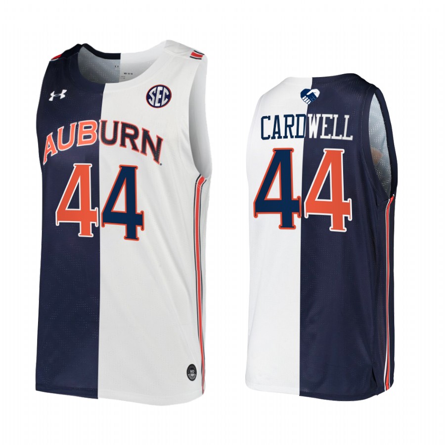 Dylan Cardwell Auburn Tigers Navy White Jersey 2022 Split Edition Unite As One