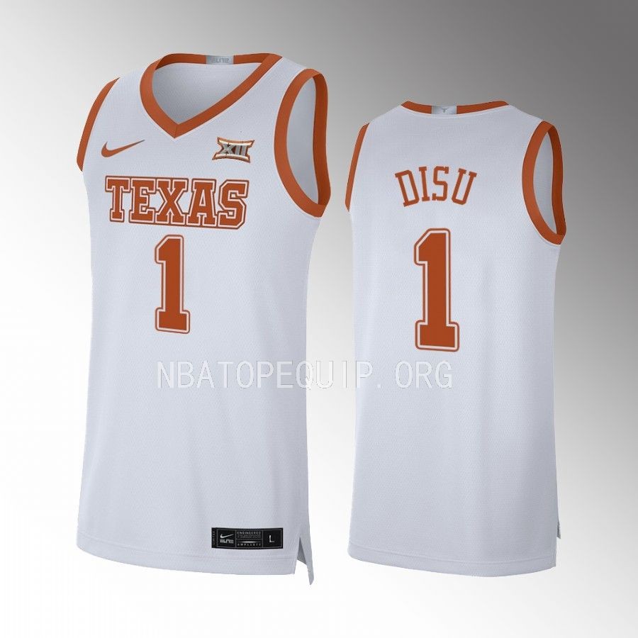 Dylan Disu Texas Longhorns White Jersey 2022-23 Limited