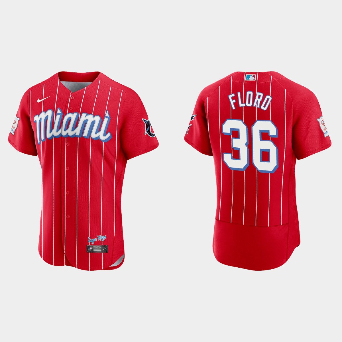 Dylan Floro Miami Marlins 2021 City Connect Jersey - Red