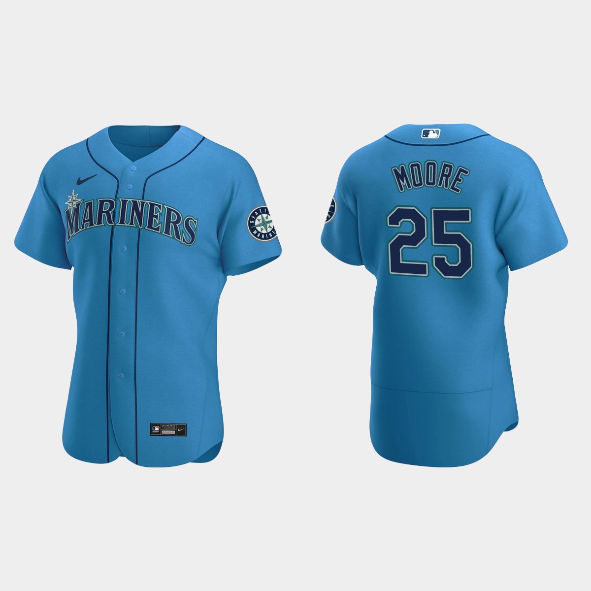 Dylan Moore #25 Seattle Mariners Alternate Jersey - Royal