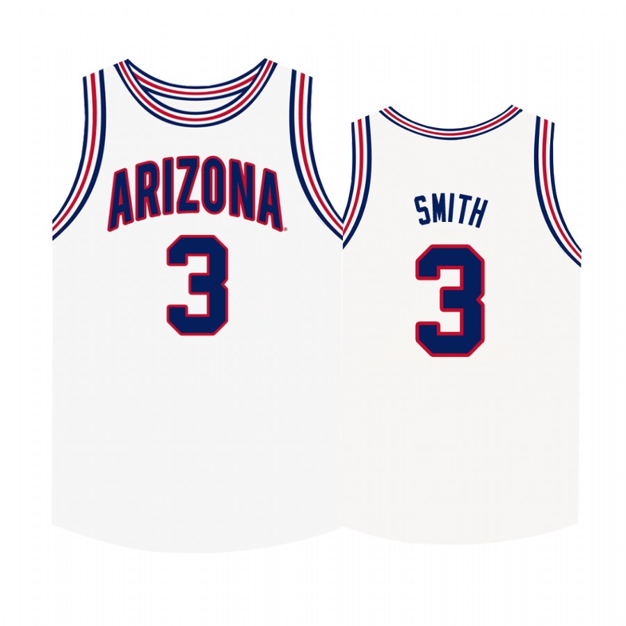 Dylan Smith Arizona Wildcats #3 College  Jersey - White