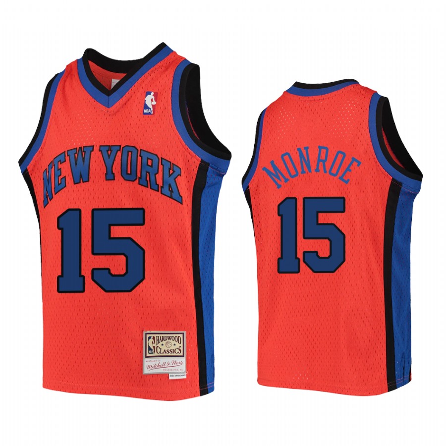Earl Monroe New York Knicks Youth Orange Reload Jersey Hardwood Classics