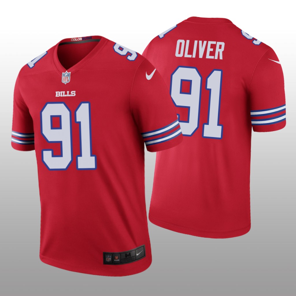 Ed Oliver Buffalo Bills Red NFL Draft Color Rush Legend Jersey