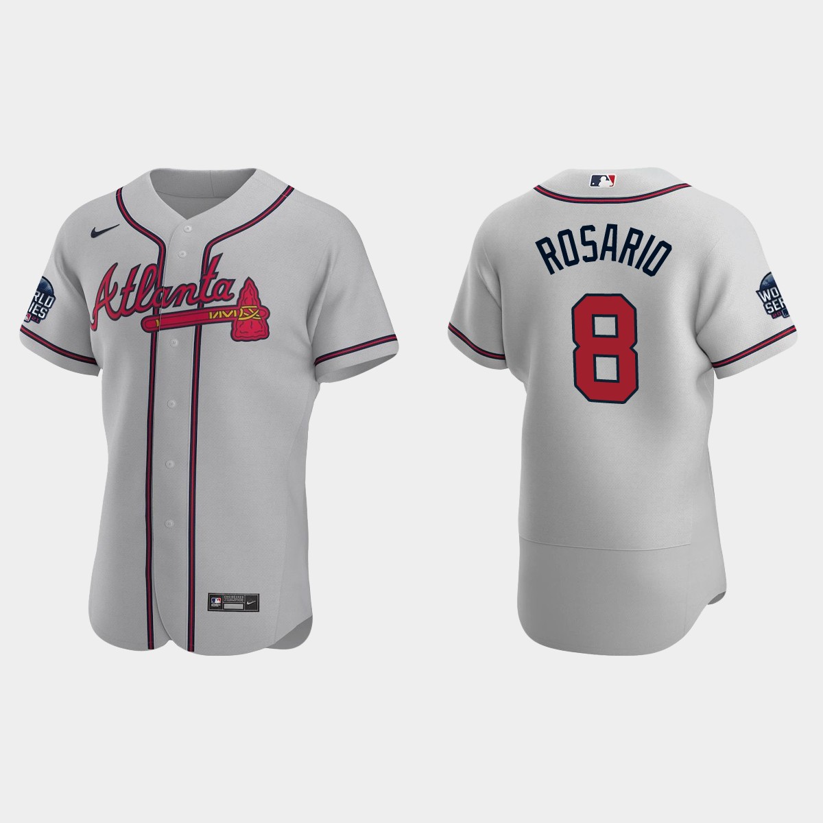 Eddie Rosario Atlanta Braves 2021 World Series Jersey - Gray