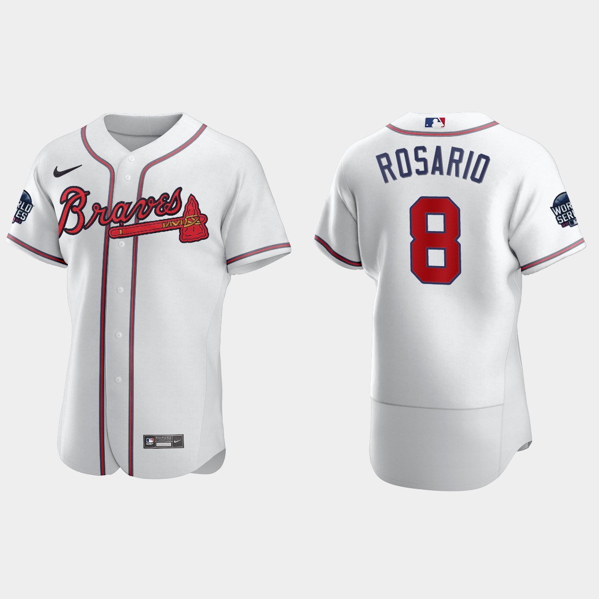 Eddie Rosario Atlanta Braves 2021 World Series Jersey - White
