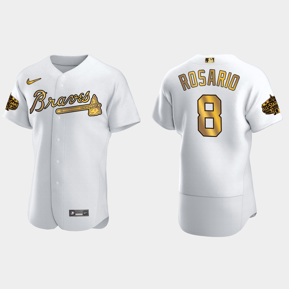 Eddie Rosario Atlanta Braves 2022 MLB All-Star Game Jersey - White Gold