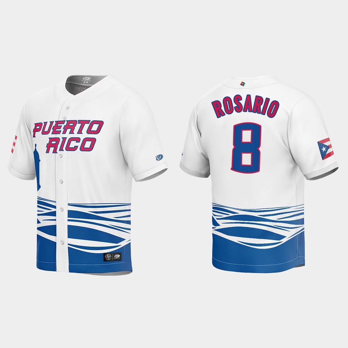 Eddie Rosario Puerto Rico  2023 World  Classic Jersey - White