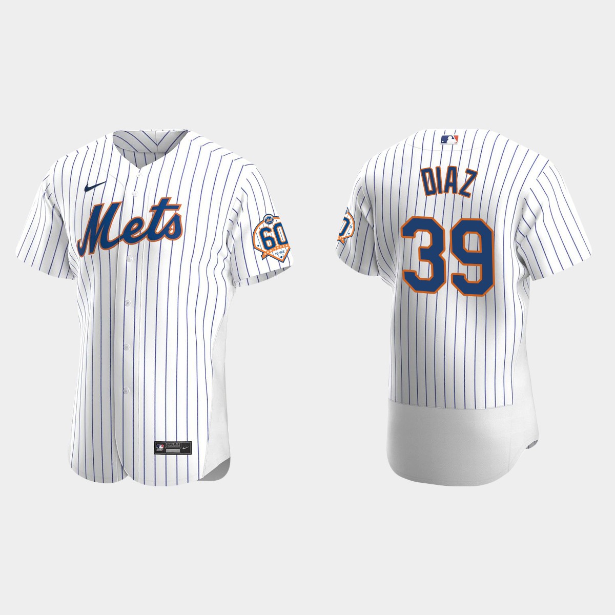 Edwin Diaz New York Mets 60th Anniversary Home Jersey - White