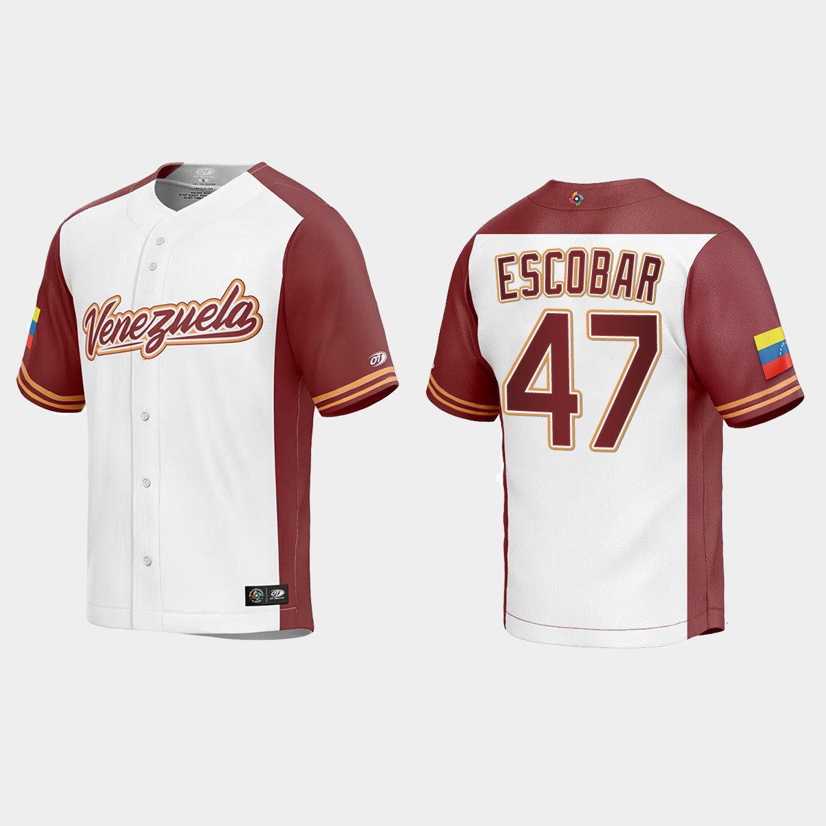 Edwin Escobar Venezuela  2023 World  Classic Jersey - White
