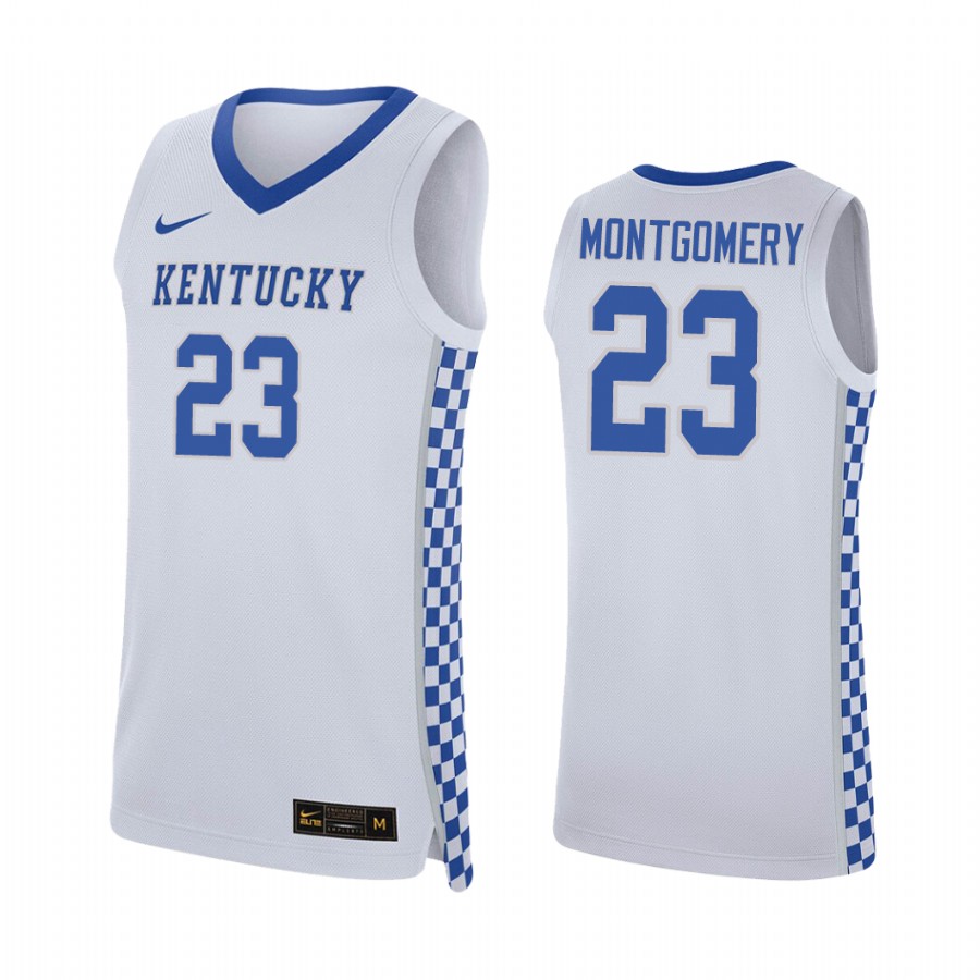 EJ Montgomery Kentucky Wildcats #23  College  Jersey - White