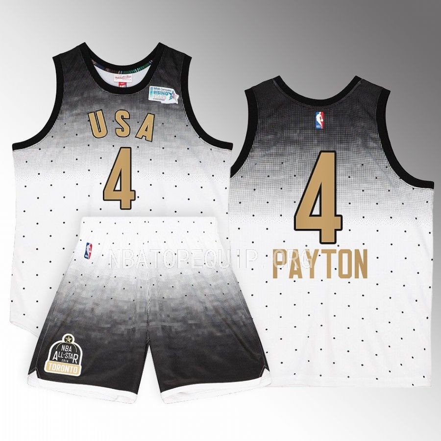 Elfrid Payton All-Star USA Jersey 2016 NBA Rising Stars White #4 Shorts Set