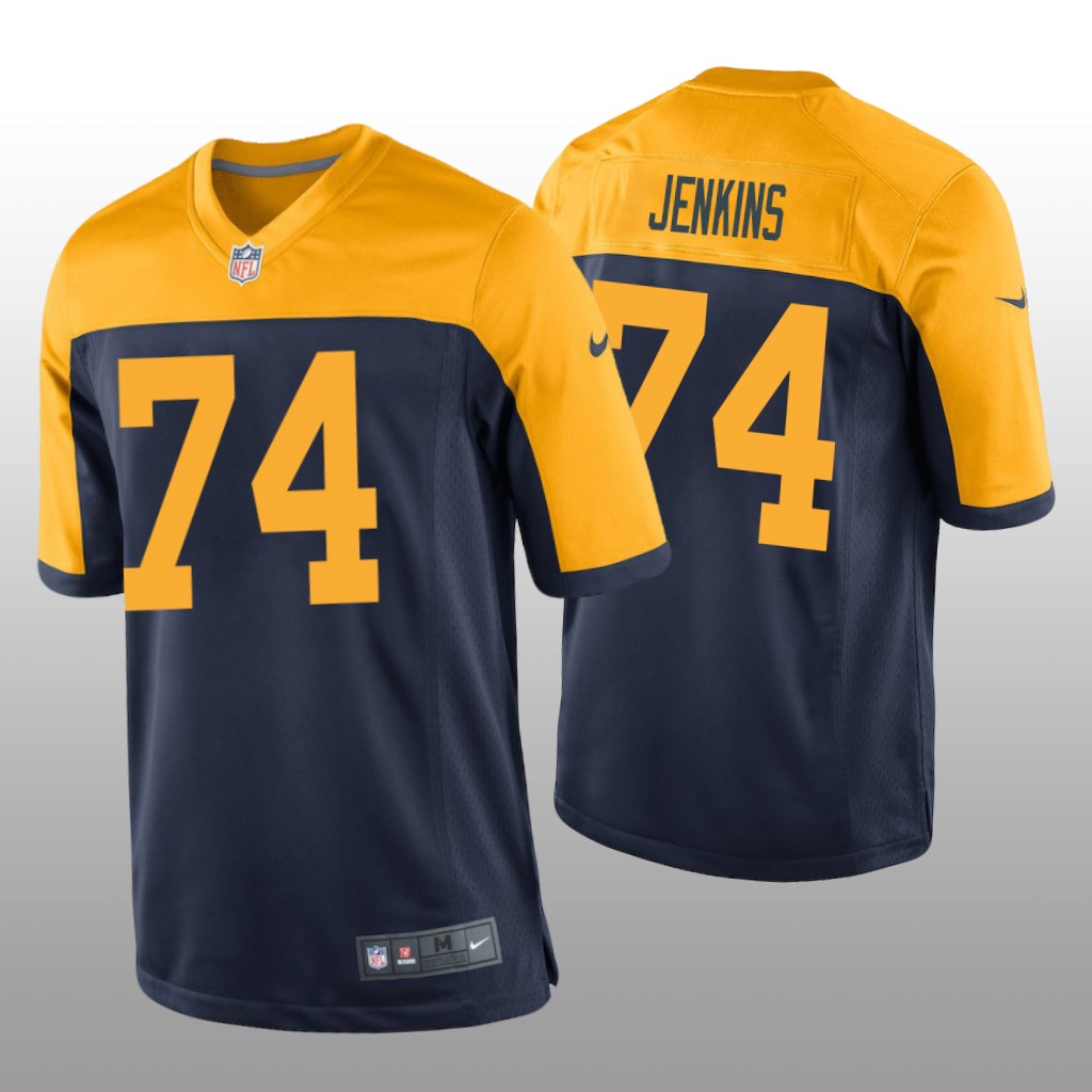 Elgton Jenkins Green Bay Packers Navy NFL Draft Game Jersey