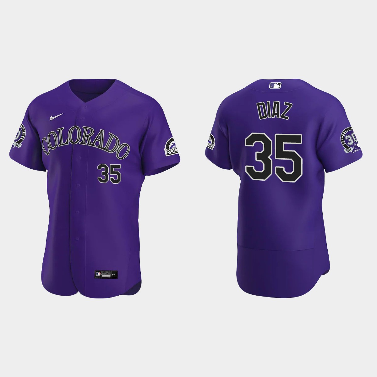 Elias Diaz Colorado Rockies 30th Anniversary Jersey - Purple