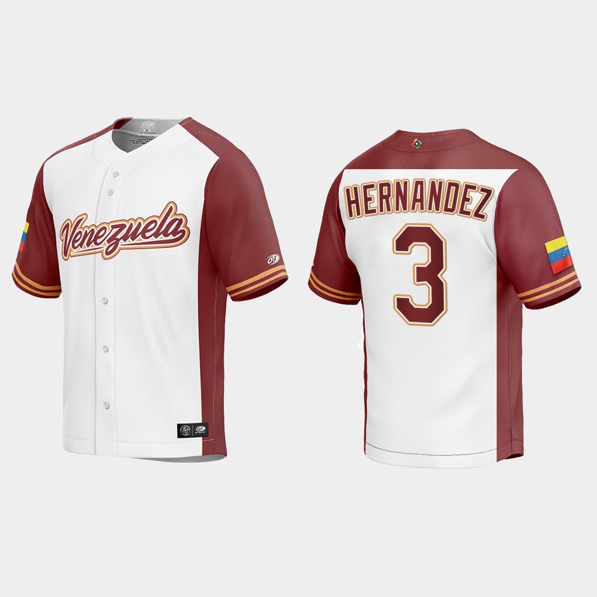 Elieser Hernandez Venezuela  2023 World  Classic Jersey - White