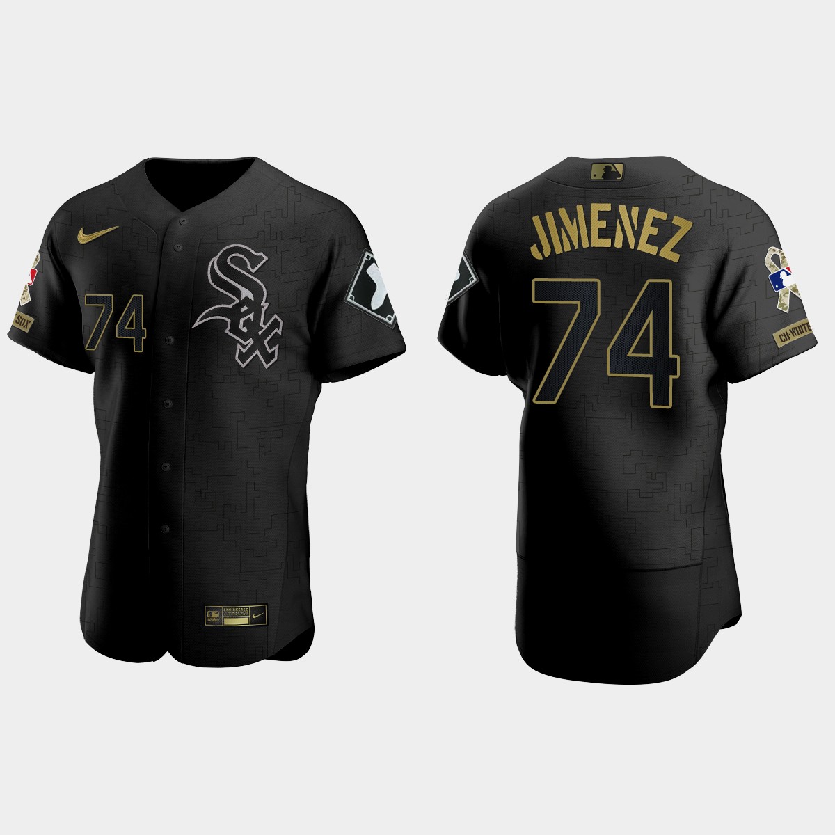 Eloy Jimenez Chicago White Sox 2021 Salute to Service Jersey - All Black