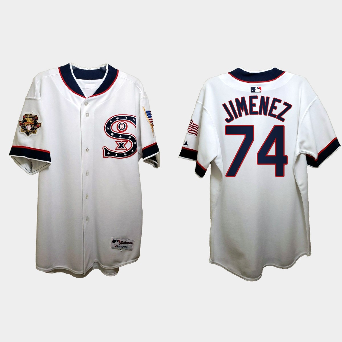 Eloy Jimenez Chicago White Sox Independence Day 1917 Throwback Jersey - White