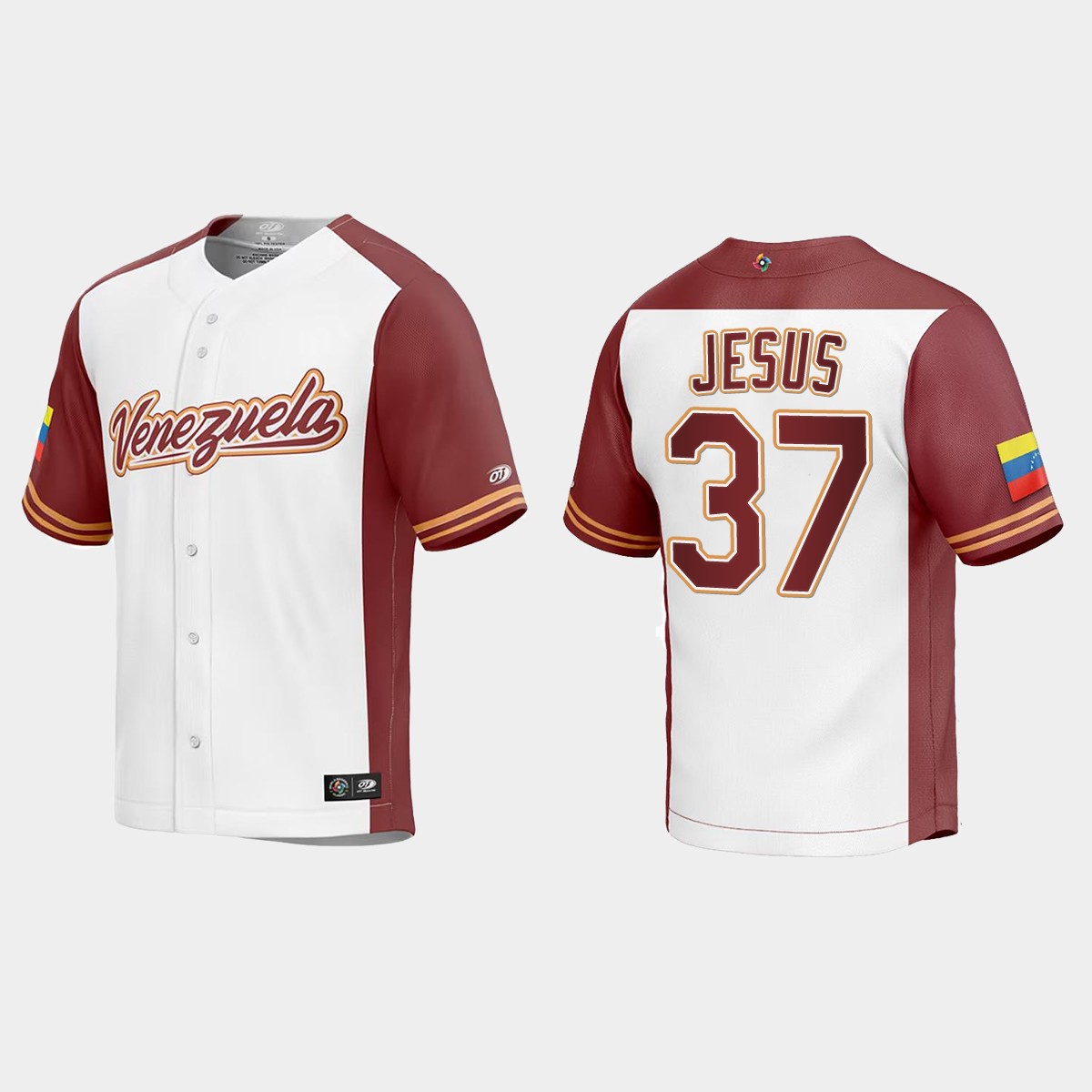 Enmanuel De Jesus Venezuela  2023 World  Classic Jersey - White