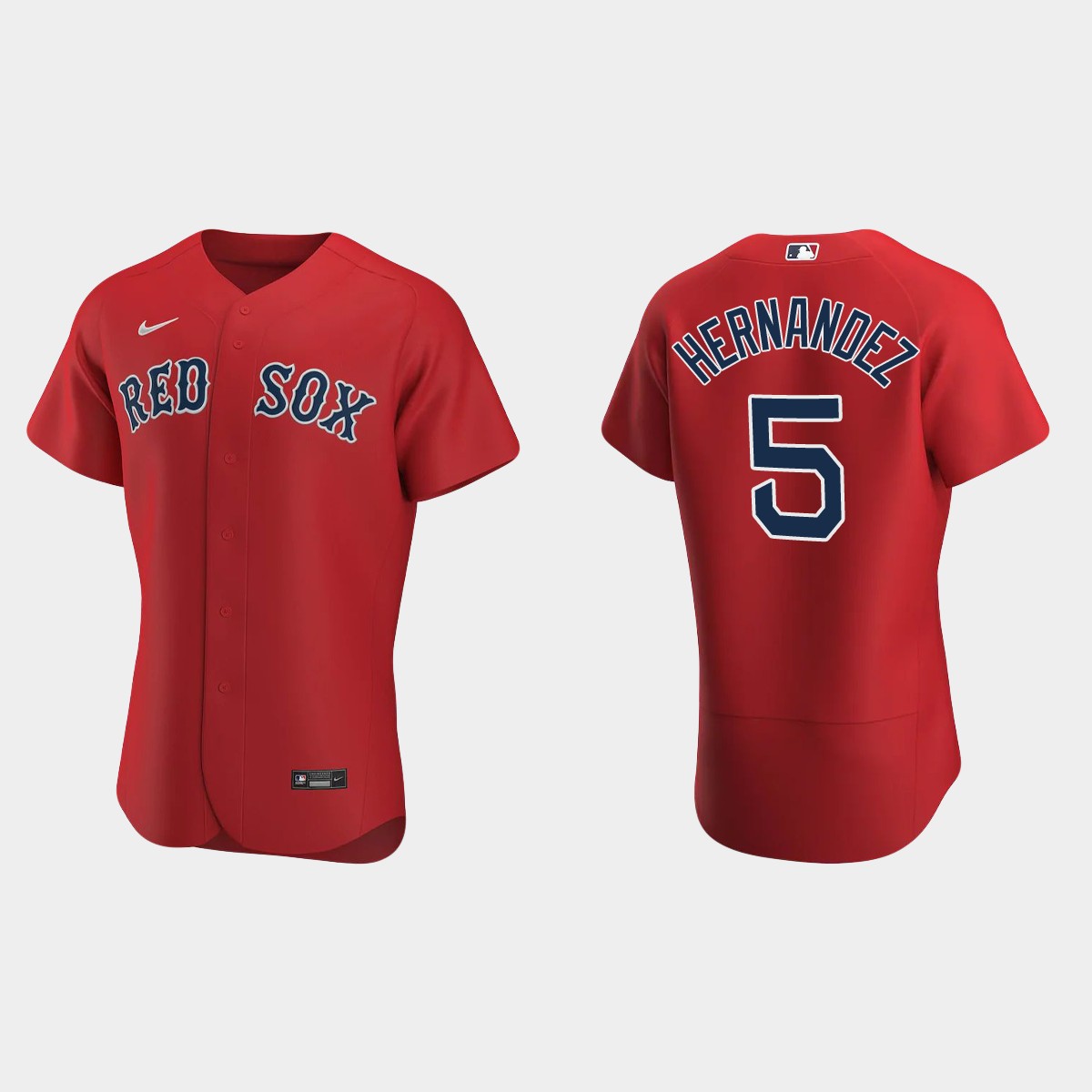 Enrique Hernandez #5 Boston Red Sox Alternate Jersey - Red