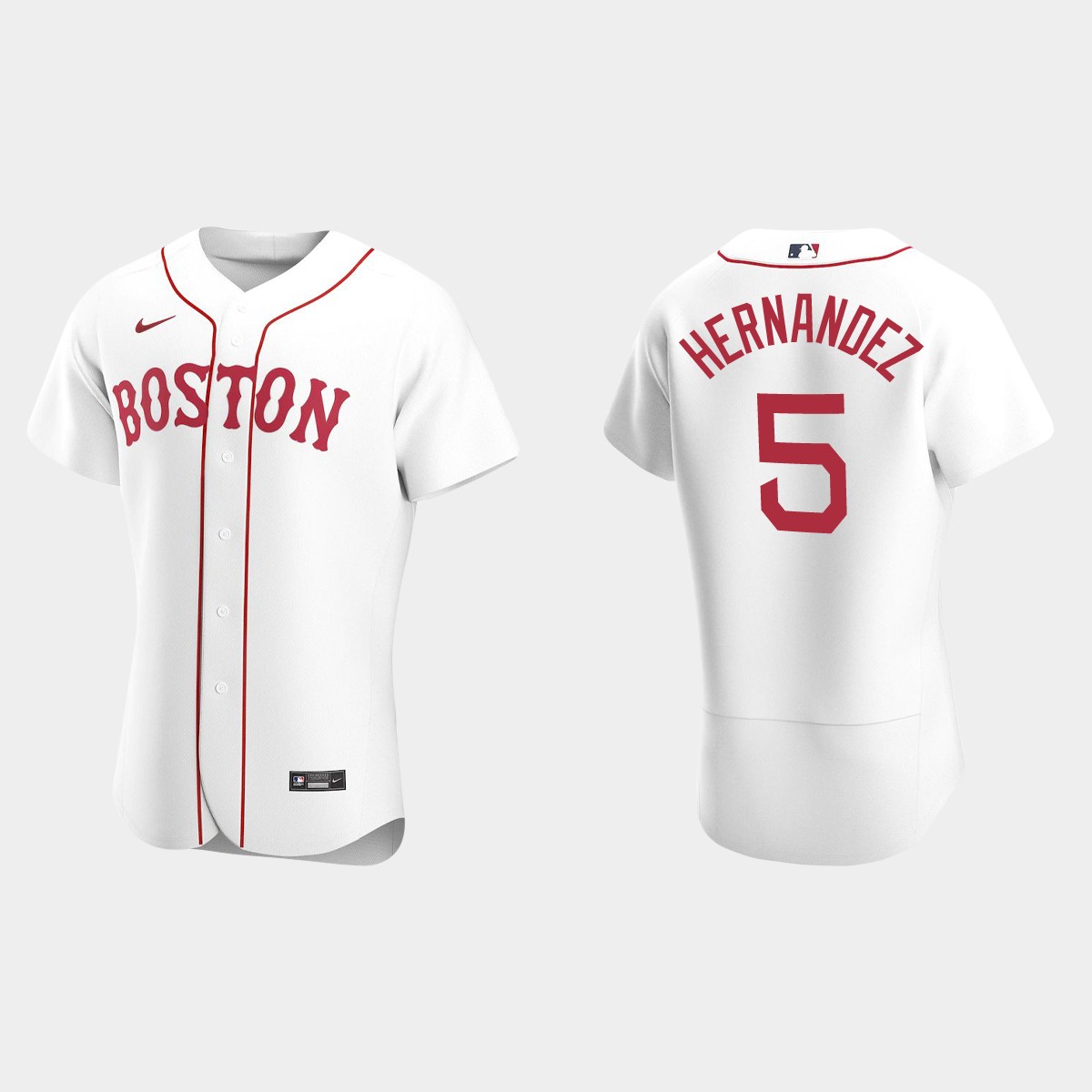 Enrique Hernandez #5 Boston Red Sox Alternate Jersey - White