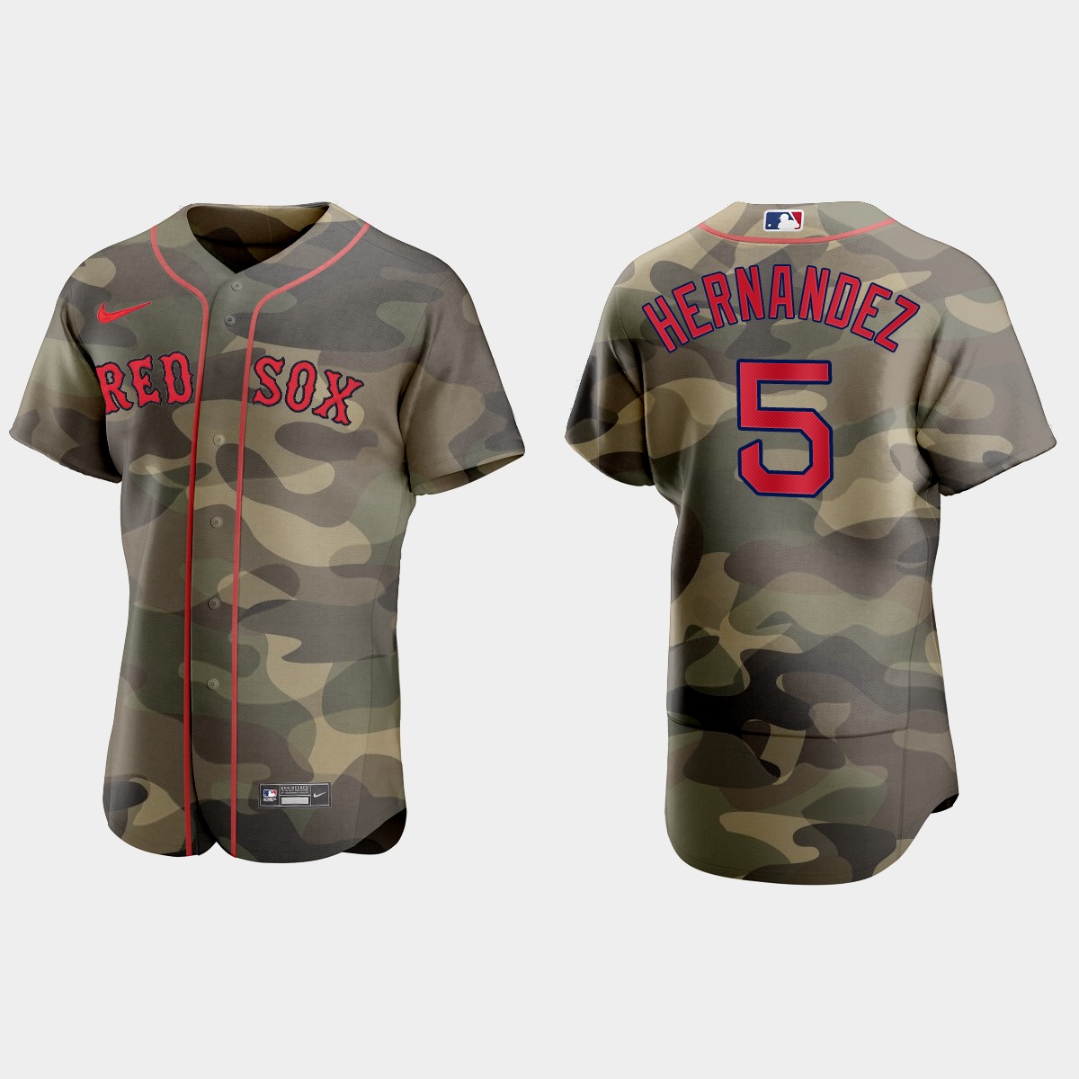 Enrique Hernandez Boston Red Sox 2021 National Armed Forces Day Jersey - Camo
