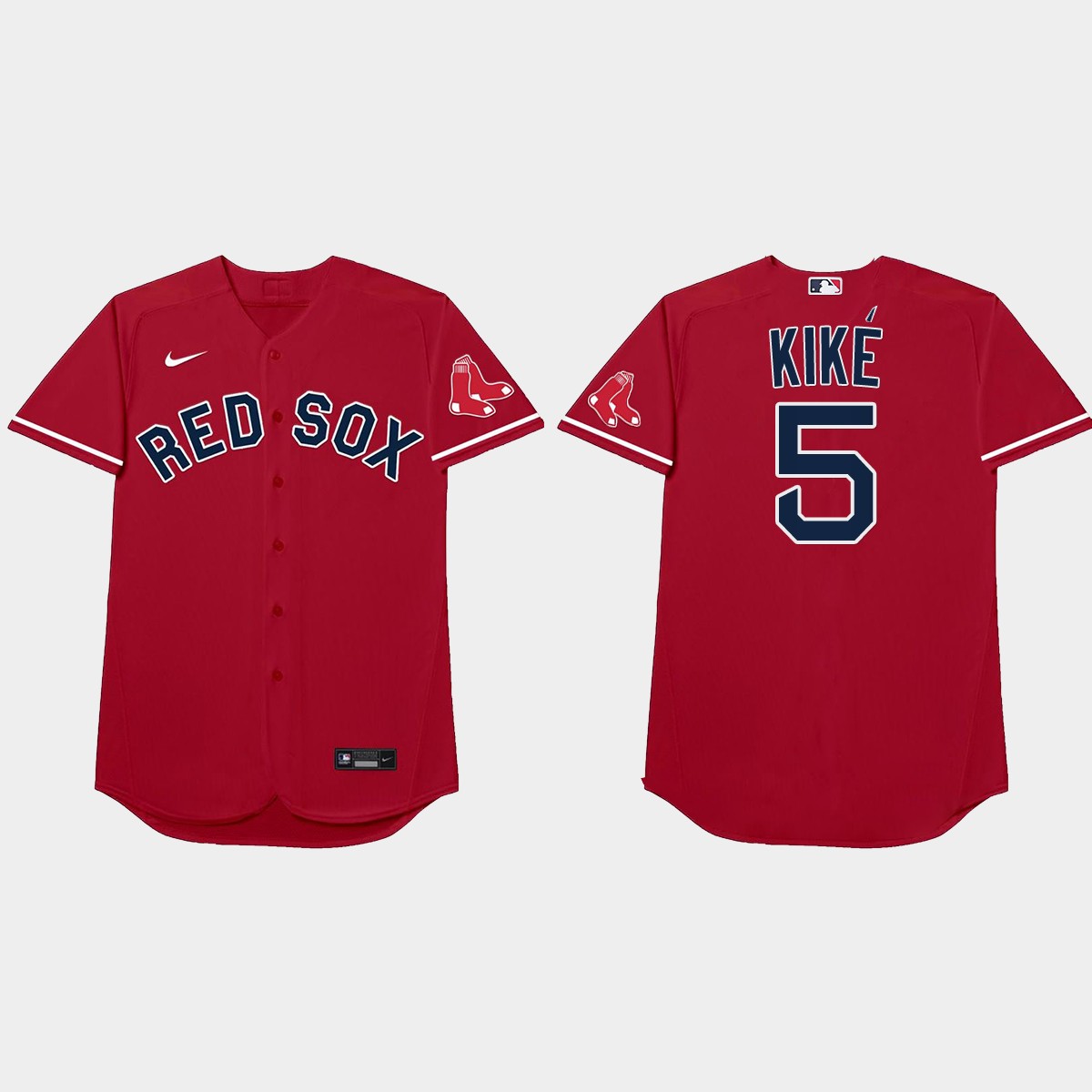 Enrique Hernandez Nickname Red Sox 2021 Players' Weekend Kike Jersey - Red
