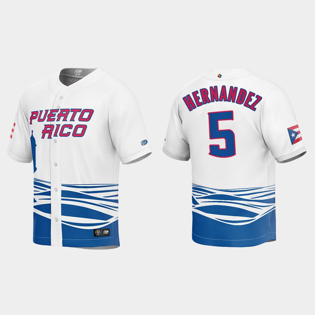 Enrique Hernandez Puerto Rico  2023 World  Classic Jersey - White