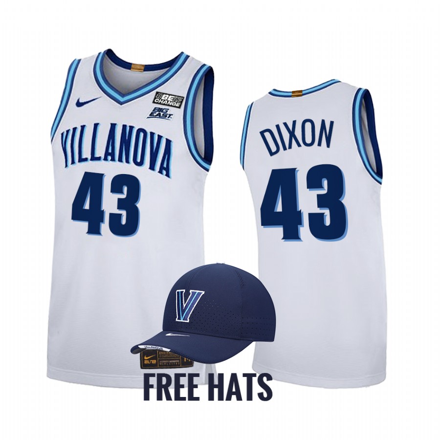Eric Dixon Villanova Wildcats White Jersey 2021-22 Home Elite