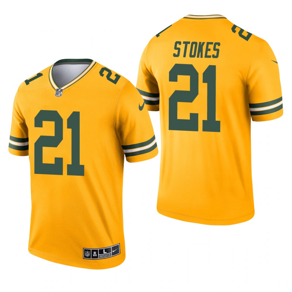 Eric Stokes Green Bay Packers Gold Jersey Inverted Legend - Men's