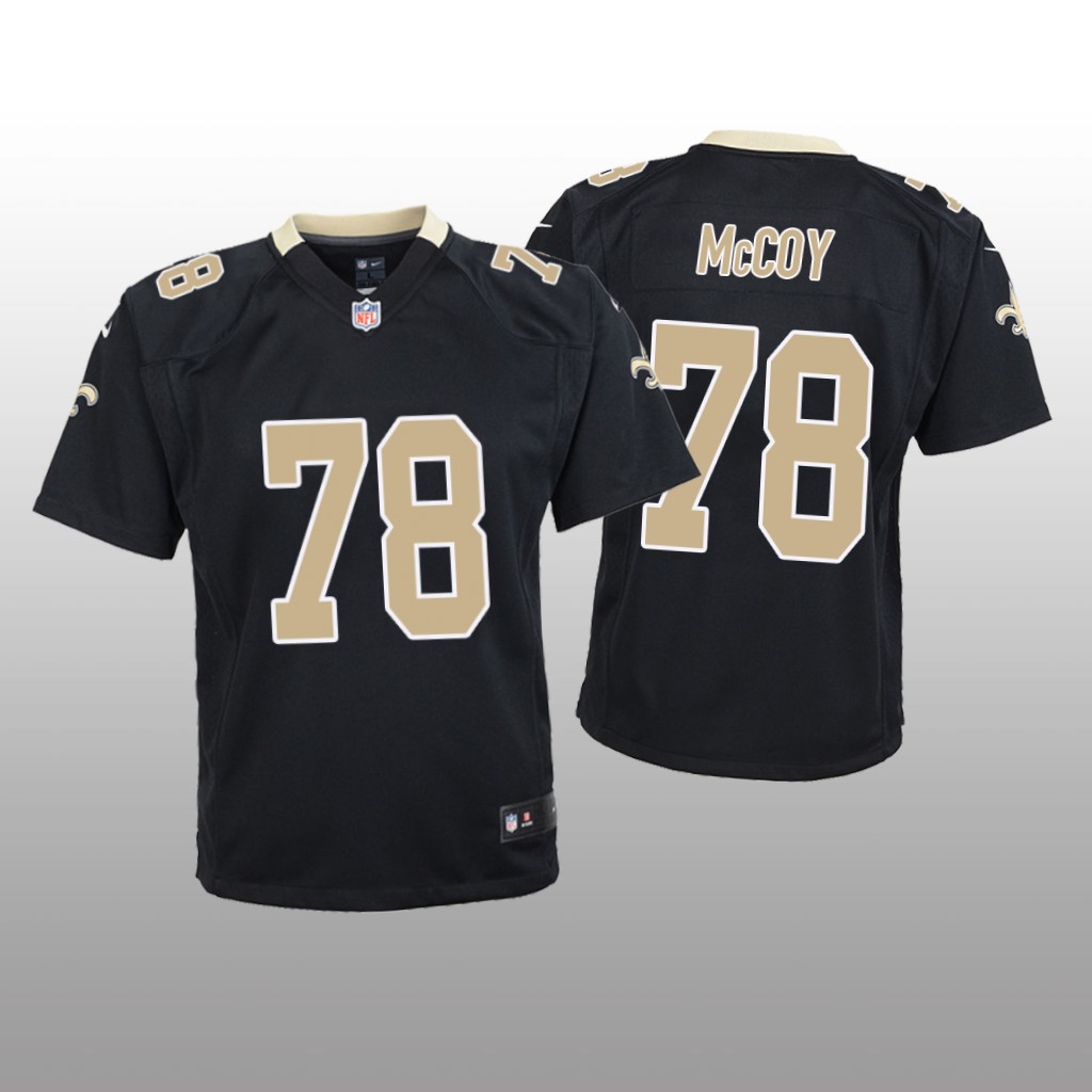 Erik McCoy New Orleans Saints Black NFL Draft Game Jersey