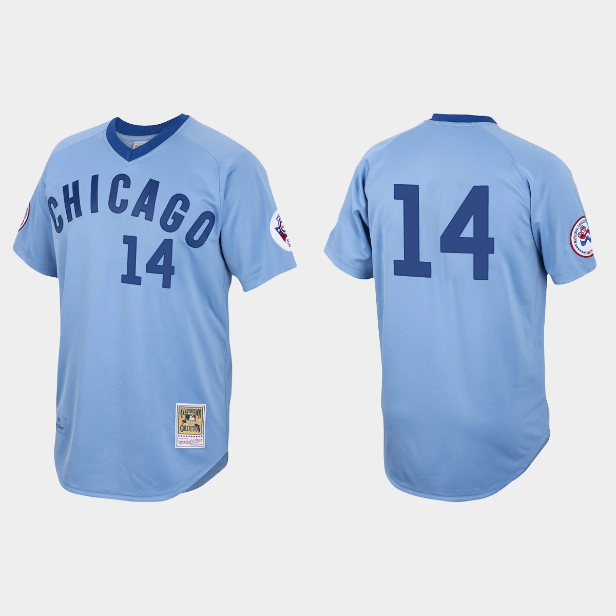 Ernie Banks Chicago Cubs 1976 Cooperstown Jersey - Light Blue