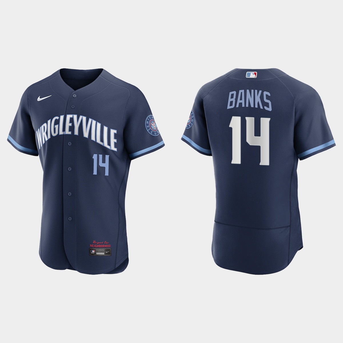 Ernie Banks Chicago Cubs 2021 City Connect Jersey - Navy