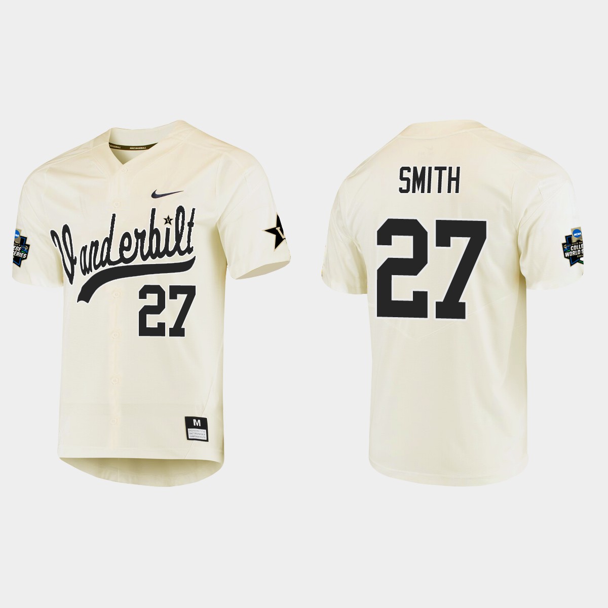 Ethan Smith Vanderbilt Commodores College World Series  Jersey - Cream
