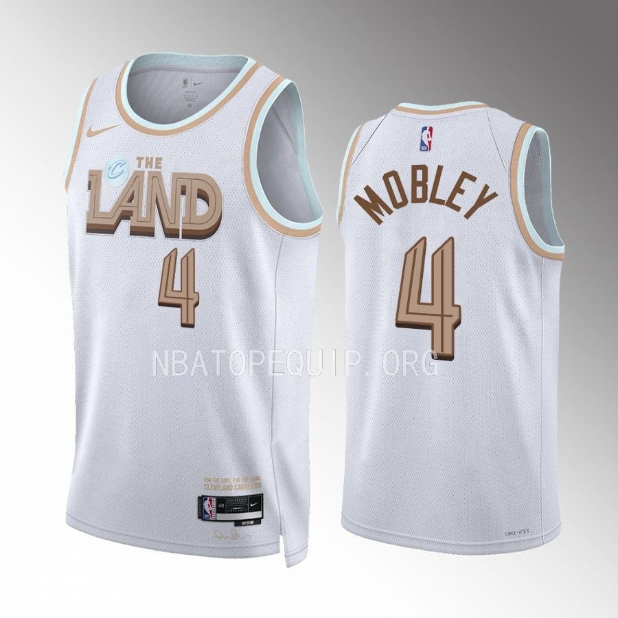Evan Mobley 2022-23 Cleveland Cavaliers White #4 City Edition Jersey Swingman