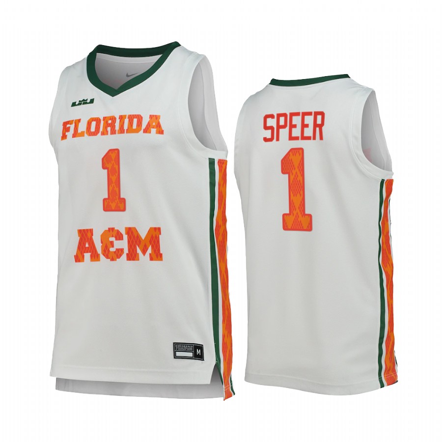 FAMU Rattlers Jalen Speer Jersey 2022 King James White College  Uniform