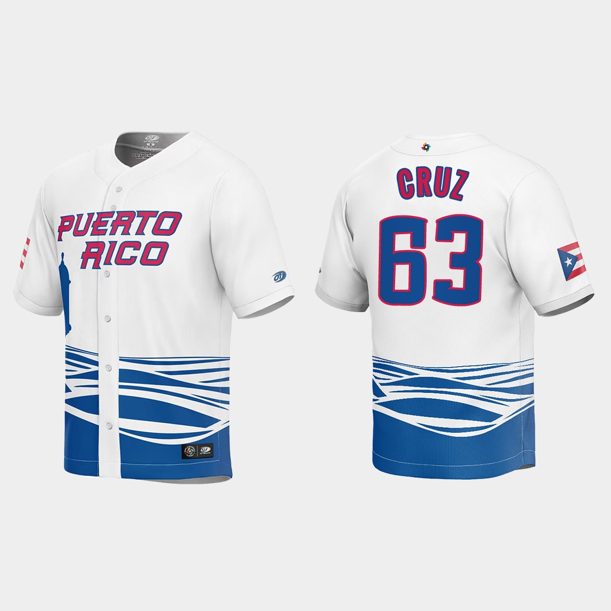 Fernando Cruz Puerto Rico  2023 World  Classic Jersey - White