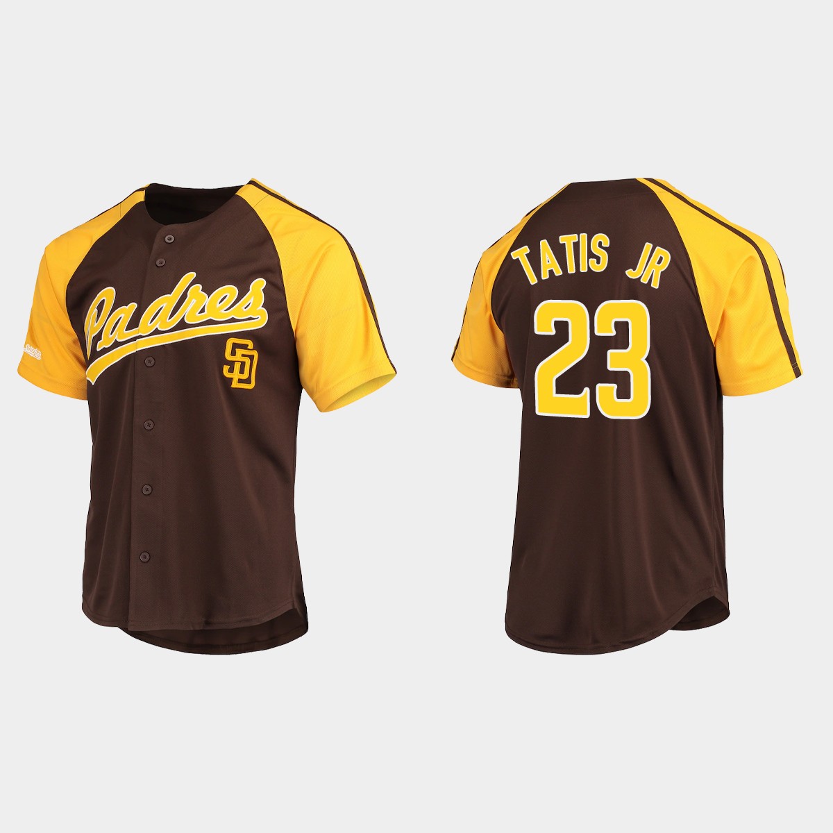Fernando Tatis Jr. San Diego Padres Button-Down Raglan Jersey - Brown