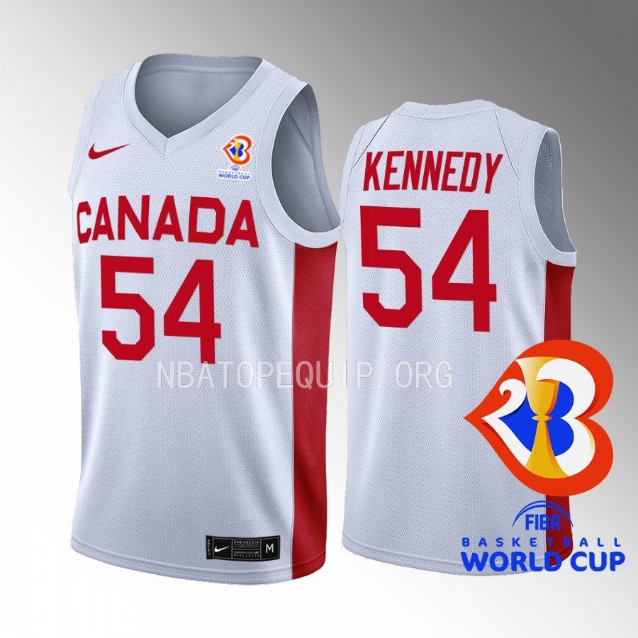 FIBA World Cup 2023 Canada  #54 Thomas Kennedy Men Jersey White