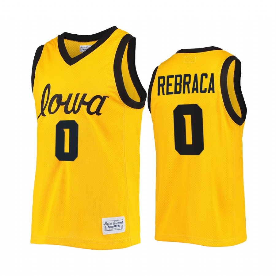 Filip Rebraca Iowa Hawkeyes Gold Jersey 2022 Commemorative Classic College