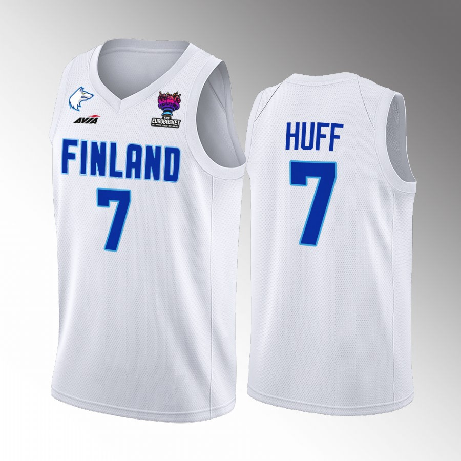 Finland #7 Shawn Huff FIBA EuroBasket 2022 Home Men Jersey White