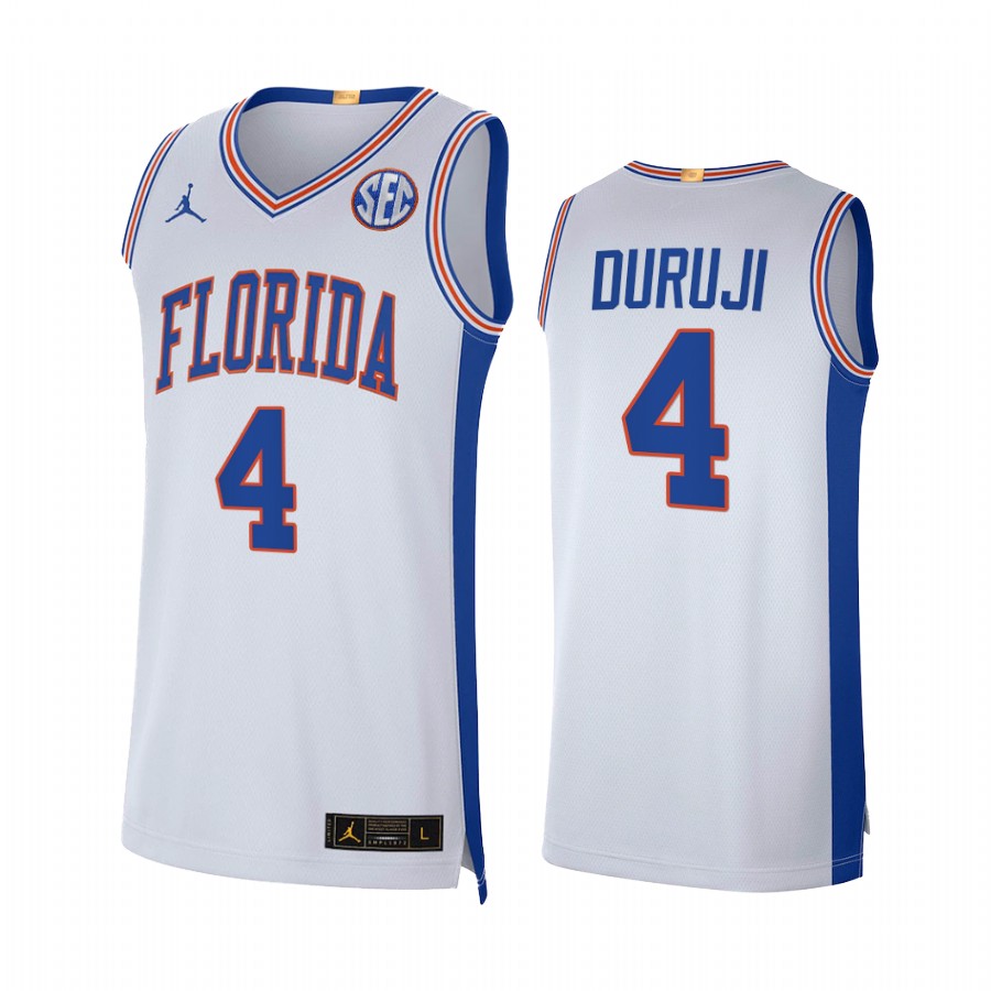 Florida Gators Anthony Duruji Jersey 2021-22 Elite Limited White College  Uniform