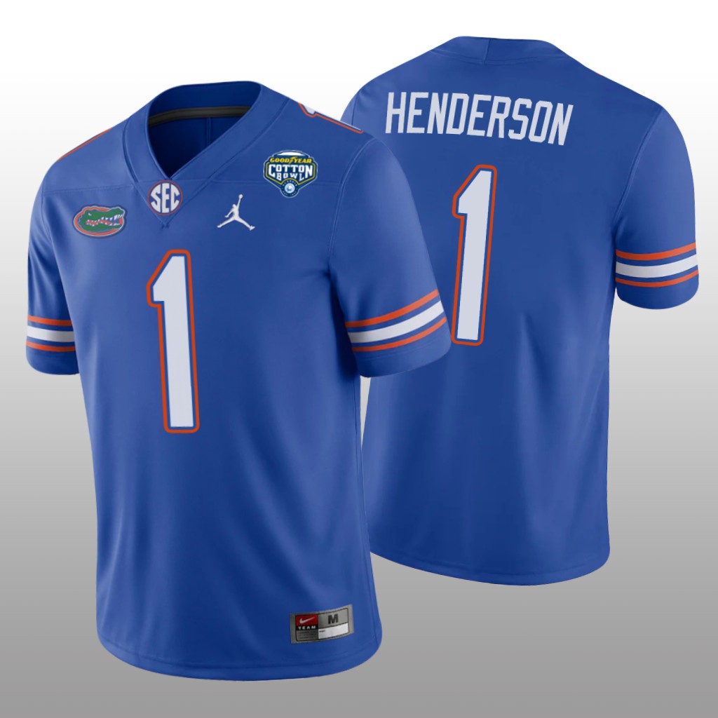 Florida Gators CJ Henderson Royal Game Jersey 2020 Cotton Bowl - Men's
