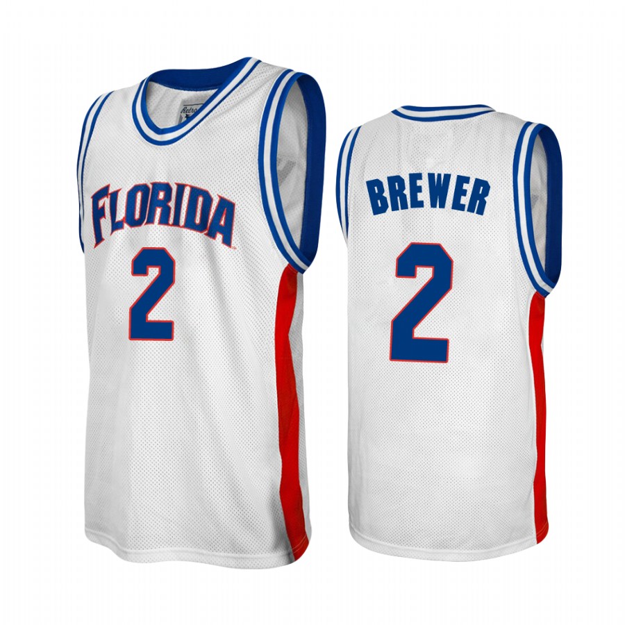 Florida Gators Corey Brewer White Alumni College Baketball Jersey NCAA