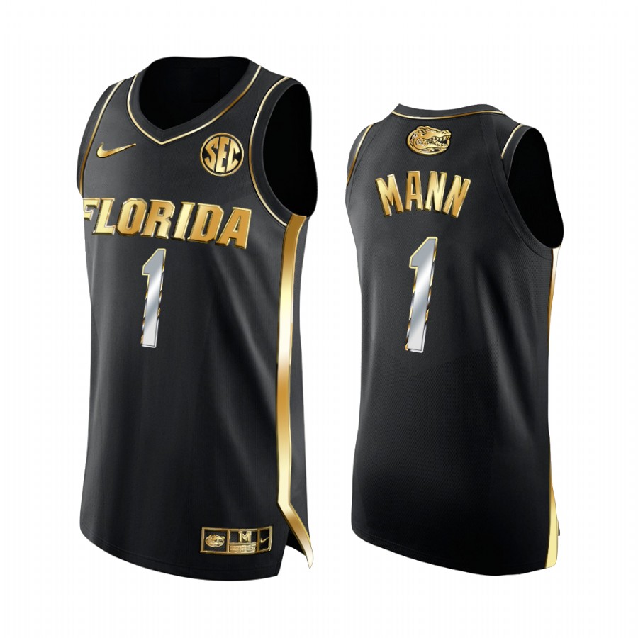 Florida Gators Tre Mann Jersey Golden Edition Black NBA Alumni Uniform
