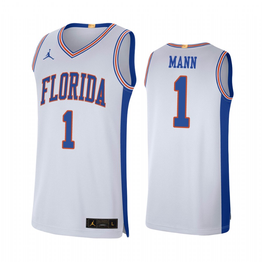 Florida Gators Tre Mann White Retro Limited College Baketball Jersey